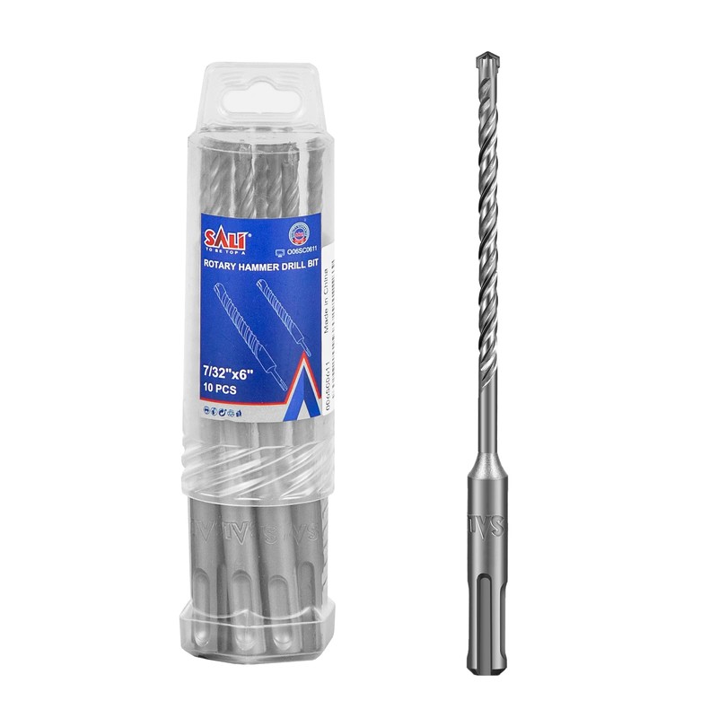 SALI SDS Plus Rotary Hammer Drill Bit 10 Pcs 7/32"*6"