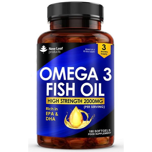 Omega 3 Supplements 1000mg Capsules - High Strength Fish Oil