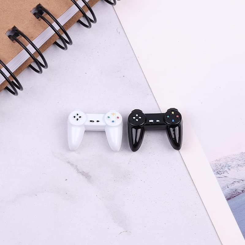 2Pcs Black Dollhouse Model Gamepad Model Gamepad Dollhouse Wireless Game