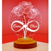Personalisierte Rose-Leuchte mit Namensgravur als Geschenk-Idee für besondere Glücksmomente:Hochzeit, Geburtstag,