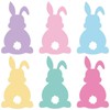 6 Pcs Easter Bunny Placemats Set Bunny Happy Easter Plastic