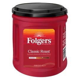 Folgers Classic Roast Medium Dark Roast, Ground Coffee, 816g Canister