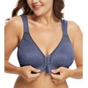Exclare Women's Front Closure Posture Back Full Coverage Wirefree Everyday