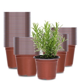 Paquete de 120 Macetas para Vivero de 4 Pulgadas, Macetas de Plástico para Plantar, Contenedor de Plantas de Flores, Macetas de Cultivo de Semillas