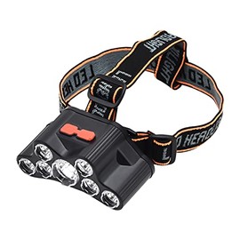 DQST Lampara de Cabeza, Linterna Frontal Recargable y Impermeable, 7 LEDs con 4 Modos Commutable, Adecuado para Cámping, Montañismo, Correr, Senderismo, Ciclismo,etc