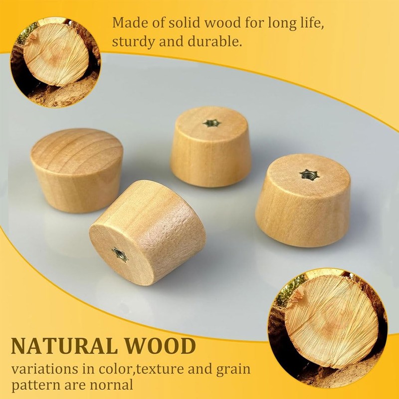 4-Piece Pot Cap Top Bead Drawer Knobs, Drawer Pulls, Pan