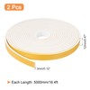 uxcell 2 Rolls Foam Weather Stripping, 1/2" Wide X 1/8"