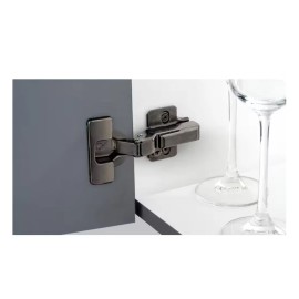 Richelieu Cabinet Hinge Soft Close Half Overlay 35 mm Gotham Metallic Black (2 Pack)