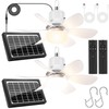 Grinsvalley 2 Set Solar Powered Ceiling Fan with Light, 17.7