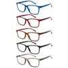 JOSCHOO 5 Pack Reading Glasses Men Women Spring Hinges Comfortable