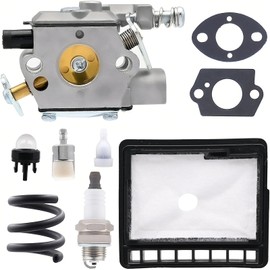 FitBest Carburetor for Echo CS300 CS301 CS305 CS340 CS3000 CS3400 | Replaces Walbro WT-589 WT-589-1, Echo A021000231, A021000232 | Chainsaw Carburetor Kit with Gaskets, Fuel Line, Air Filter