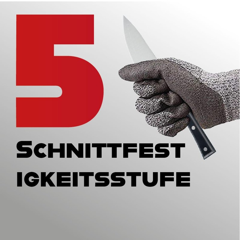2 Pairs of Cut Resistant Gloves, Level 5, Comfortable 3D
