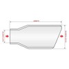 Stainless Works - Conical Double Wall Slash Cut Exhaust Tip