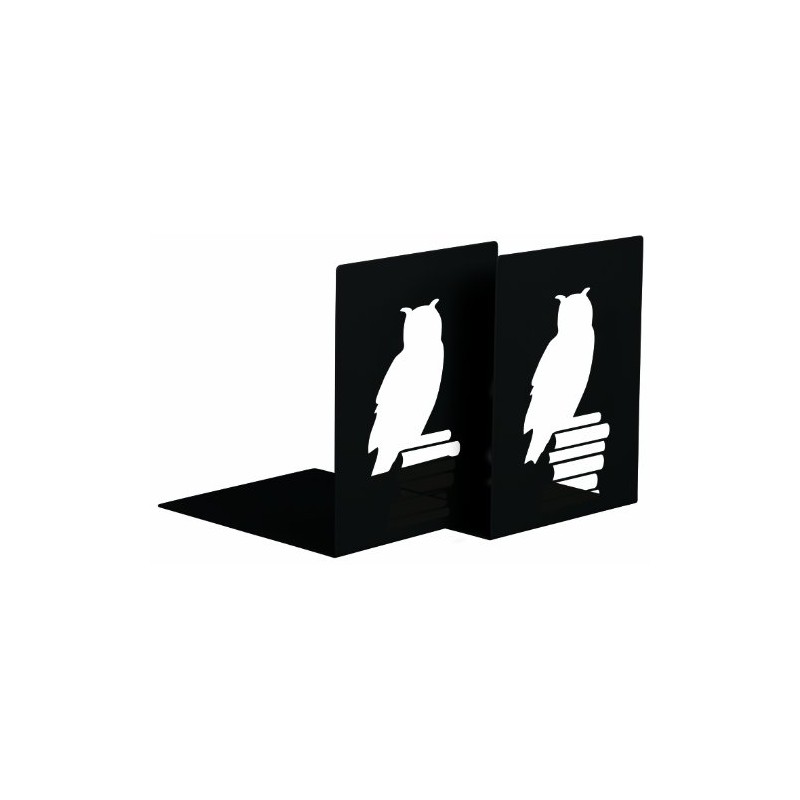 Moses Verlag libri_x 81644 Bookends Set of 2 Owl Metal