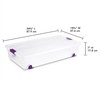 Sterilite 8-Pack 60 Quart ClearView Latch Box, Wheeled Underbed Organizer