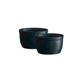 Emile Henry Made in France 8.5oz Ramekin (Set of 2), 4" by 2"5', Midnight