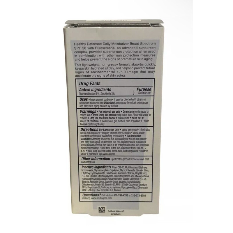 Neutrogena Healthy Defense Daily Moisturizer Sensitive Skin SPF 50 READ