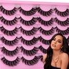 Yawamica False Lashes Wispy 16mm Mink Lashes Pack 12 Pairs
