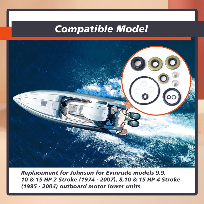 Mhrxusd 0396350 Gearcase Seal Kit Replacement for Johnson for Evinrude