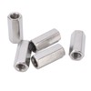 5Pcs Coupling Nut Hex Stainless Steel Anti Corrosion M12 Connector