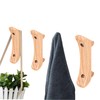 AGITATESAND Skateboard Wood Wall Hooks 4 Pack Coat Hooks Wall