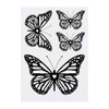 4 x 'Butterfly Heart Silhouette' Temporary Tattoos - Water Resistant,