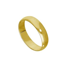 Gold Plated Sterling Silver 5mm D Shaped Wedding Band Ring Size W
