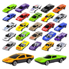 Kidplokio 25pc Race Car Diecast Toy Cars Playset for Boys, Ages 3+