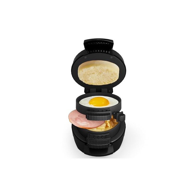 RoyalCraft Mini Burger Press Maker with Egg Cooker Ring, Black