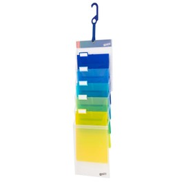Esselte 32340 Sorted 5 Tiers Vertical 3-Way File, A4, 5 Pockets, with Header Labels, Cool