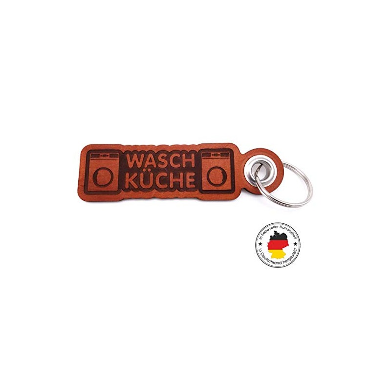 Samunshi® Leather Keyring with Engraving with Lettering Motifs Gifts Made