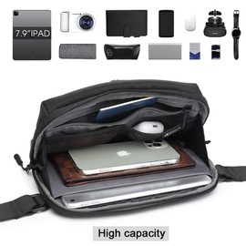 Waist Fanny Pack Men Fashion Bum Bag with Adjustable Belt for Sport Running Hiking Jogging Men （Black)