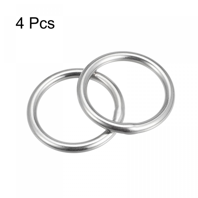 sourcing map 316 Stainless Steel Round Ring Welded O-Rings 40mm(1.57")