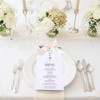 Humyoun 50 Sets 76lb Wedding Menu Cards 4 x 9''