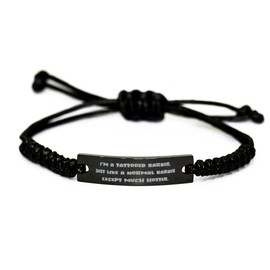 Useful Barber Black Rope Bracelet, I'm a Tattooed Barber. Just Like a Normal Barber Except., Brilliant Gifts for Coworkers