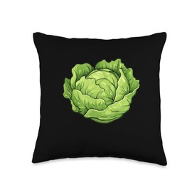 Iceberg Lettuce Cartoon Throw Pillow