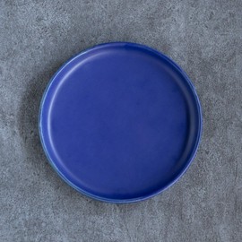 Rikizo R-886533 Plate, Blue, Indigo, Diameter 9.4 inches (24 cm) x Height 0.8 inches (2 cm), Made in Japan