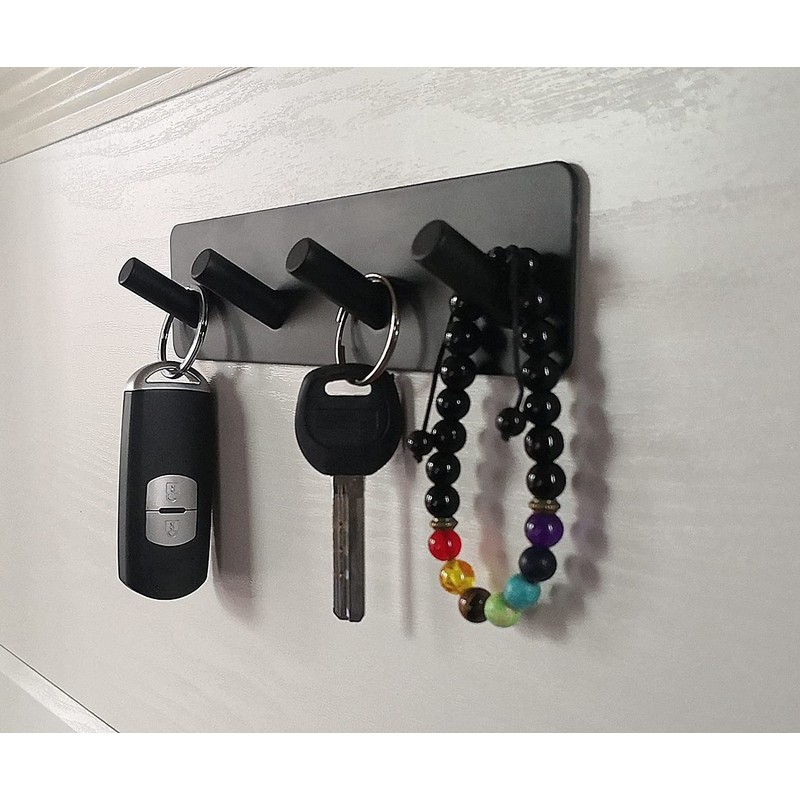FULLINY Key Holder for Wall - Adhesive Key Hooks with