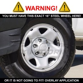 Coast2Coast International (CCI) Set of 4 Black Skin Covers Hub Caps FITS 2005-2023 Toyota Tacoma 16" Steel Wheel