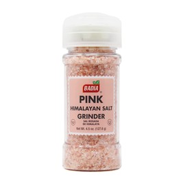 Badia Pink Himalayan Salt Grinder, 4.5 oz – Pure & All-Natural, Kosher & MSG Free
