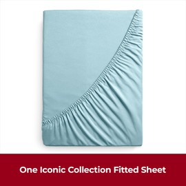 Mellanni King Size Fitted Sheets - All Around Elastic Bed Sheets - 40 Cm Extra Deep Fitted Sheets King Size - Soft Brushed Microfiber, Shrinkage & Fade Resistant - (King, 150x200 cm, Aqua)