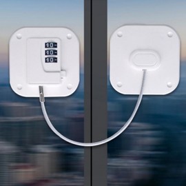 Anti-Theft Padlock with Key or Combination Option Combination Type (Black)