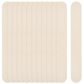 PH PandaHall 100pcs 7.9 inch Jumbo Craft Sticks, Wooden Sticks for Crafts Large Stick Tongue Depressors Plant Labels for DIY Classroom Art Projects Crafts Waxing Handles for Wedding Fans