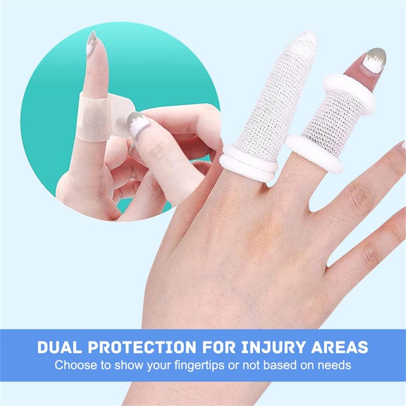 Finger Bandages 30pcs Bobs Thumb Bandage Finger Bandage Tubular White