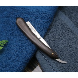 TAKAHASHI Professional Straight Razor for Men with Exotic Wenge Wood Handle - Classic Barber Kit Accessory, Single Blade Safety Shaver - Enhanced Men's Grooming. (Wenge Wood)