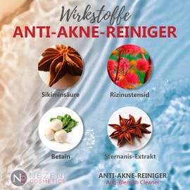 Nezeni Acne Facial Cleanser with Ac. Shikimic - 200ml - Under Preservatives for 2 Year Closed Shelf Life