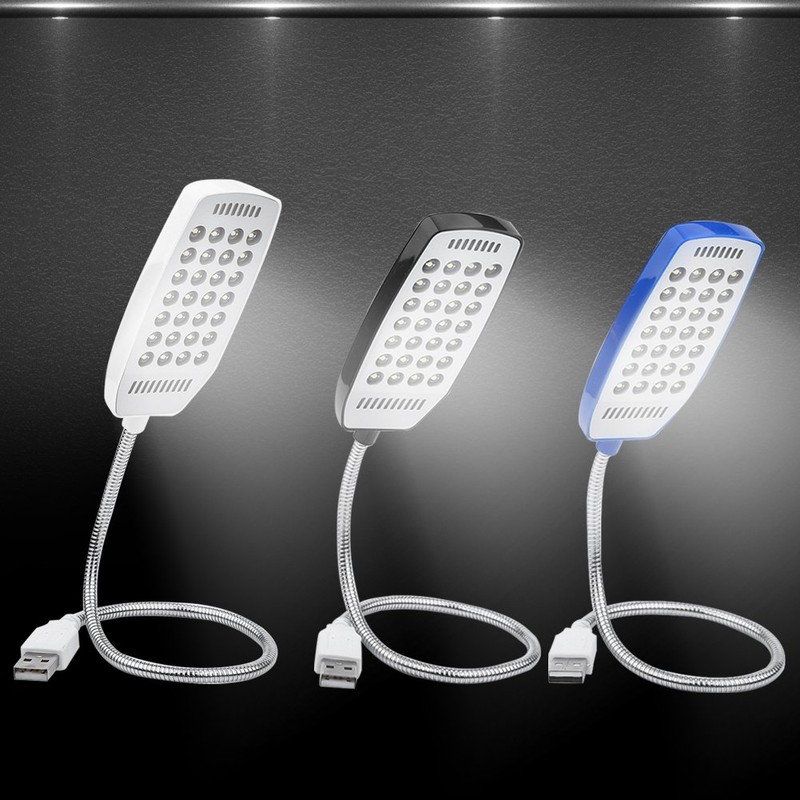 USB LED Luz Mini 28 LED Lámpara de lectura portátil