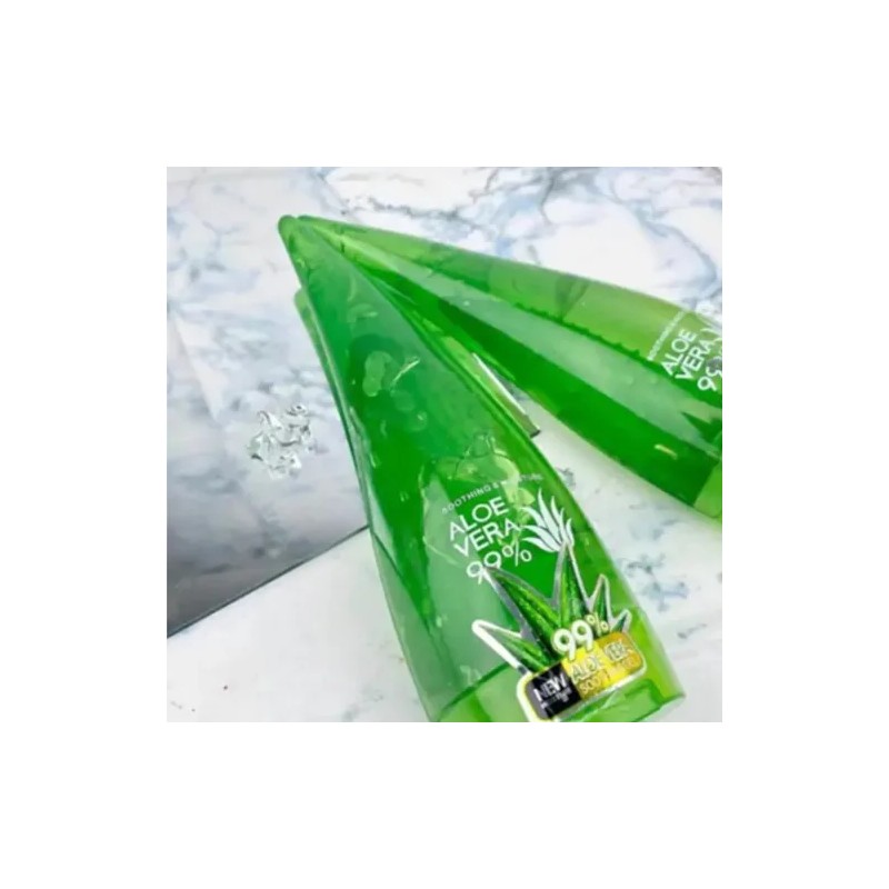 Gel Facial Aloe Vera 99% Antiarrugas Cicatrices Libre de Parabenos