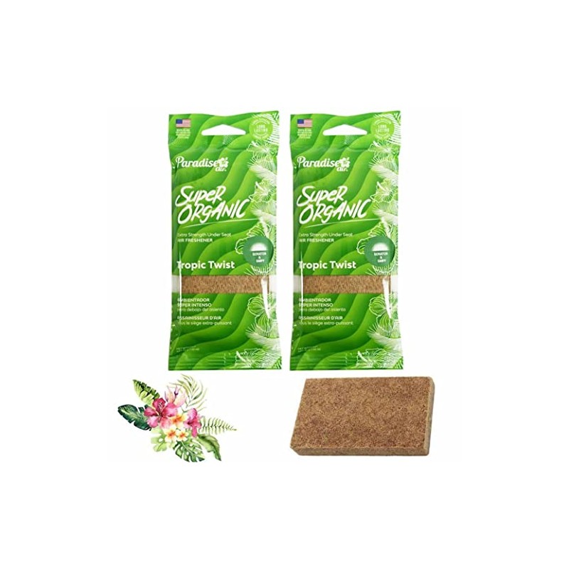 2 Pc Paradise Super Organic Tropical Twist Air Freshener Block