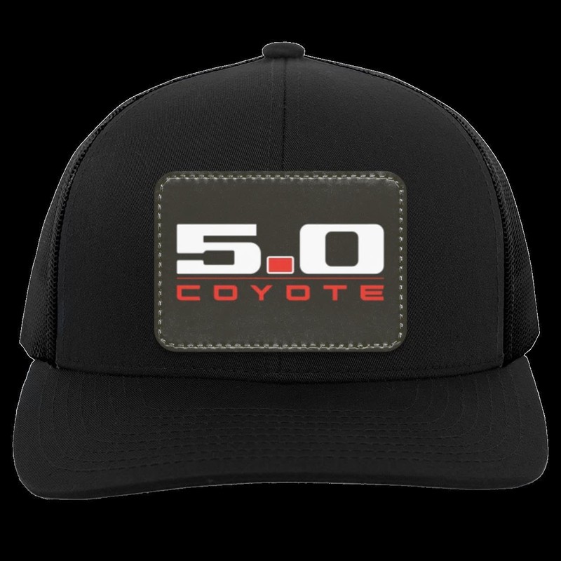Coyote 5.0 S550 S197 Trucker Snap Back Hat Graphite/White/Rectangle